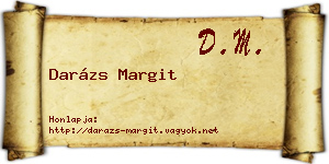 Darázs Margit névjegykártya